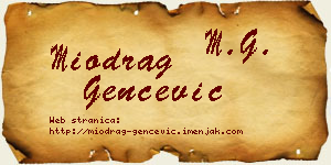 Miodrag Genčević vizit kartica